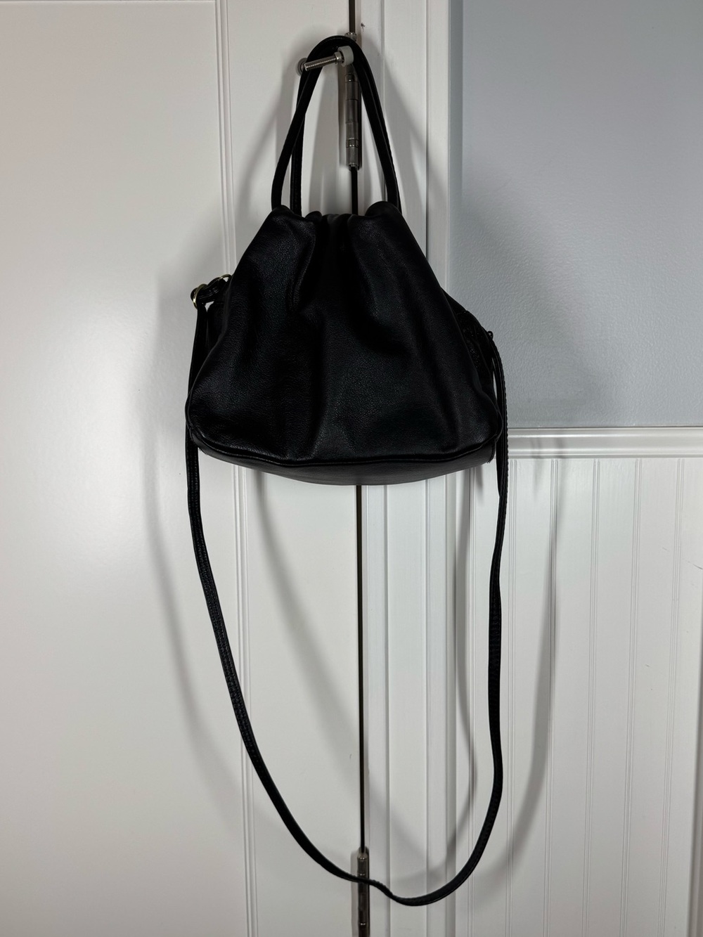 Hobo international Black leather darling satchel Shoulder Bag crossbody minimal